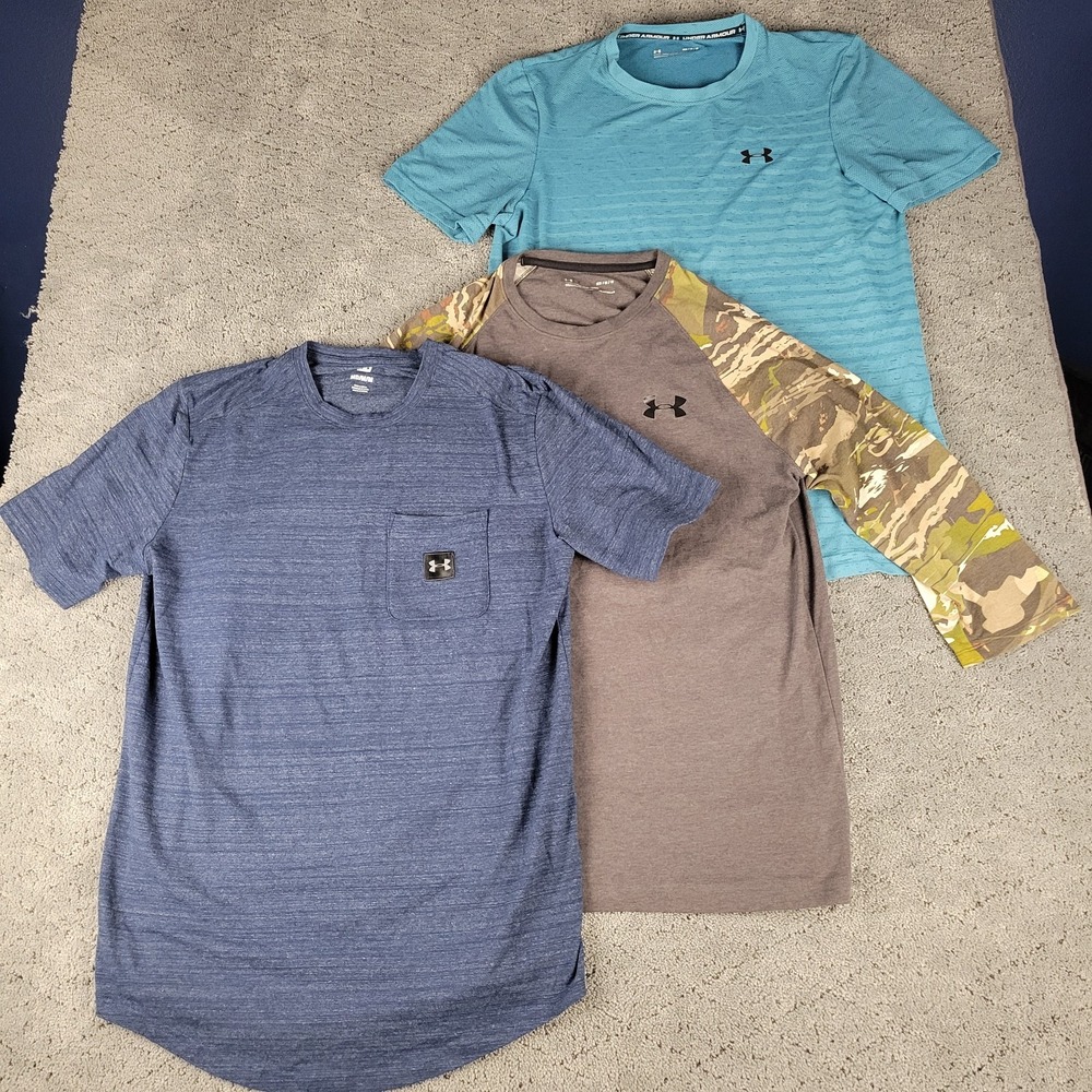 Under Armour Shirts Mens M Crew Neck Performance Casual Lot of 3